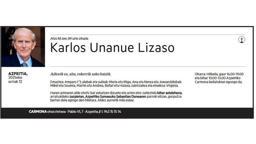 CARLOS UNANUE LIZASO