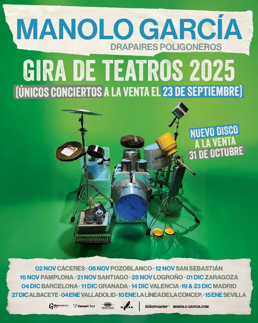 Cartel promocional de la gira por España.