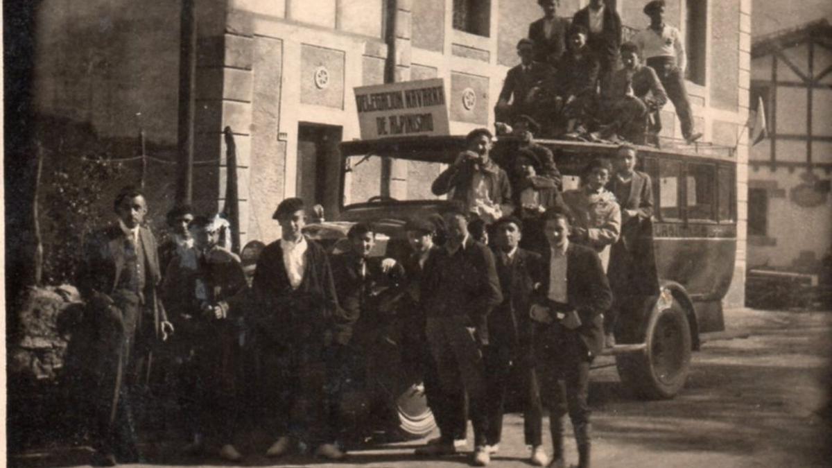 Representación navarra en Elgeta en la constitución de la FVNA (1924).