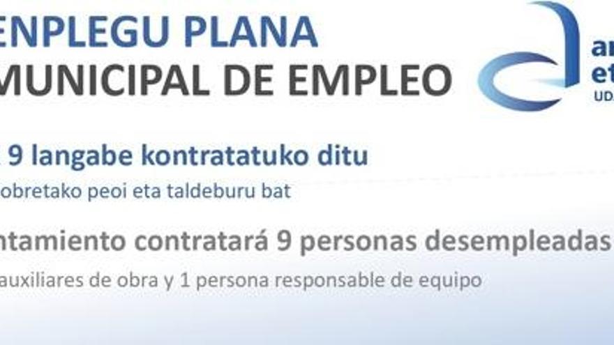 Bederatzi langabe kontratatuko ditu aurten Amorebieta-Etxanok