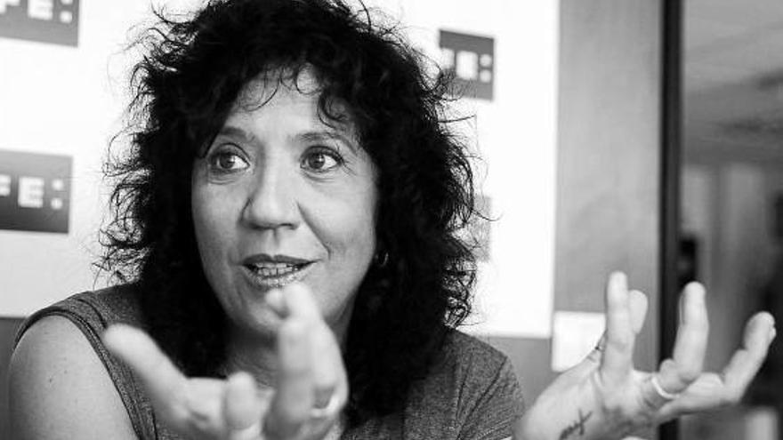 La cantante y compositora canaria, durante la entrevista.