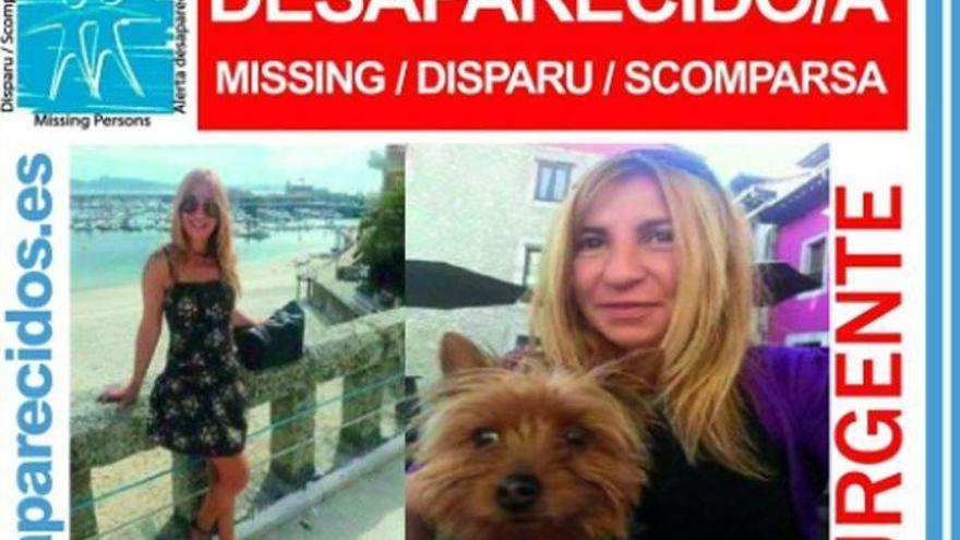 Cartel difundido con el que se buscaba a María Paz Fernández Borrego, hallada ayer sin vida en un embalse asturiano