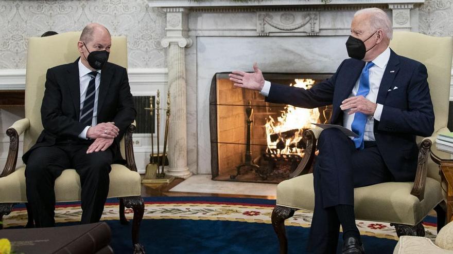 Scholz acerca posturas con Biden pero guarda silencio sobre el gasoducto ruso