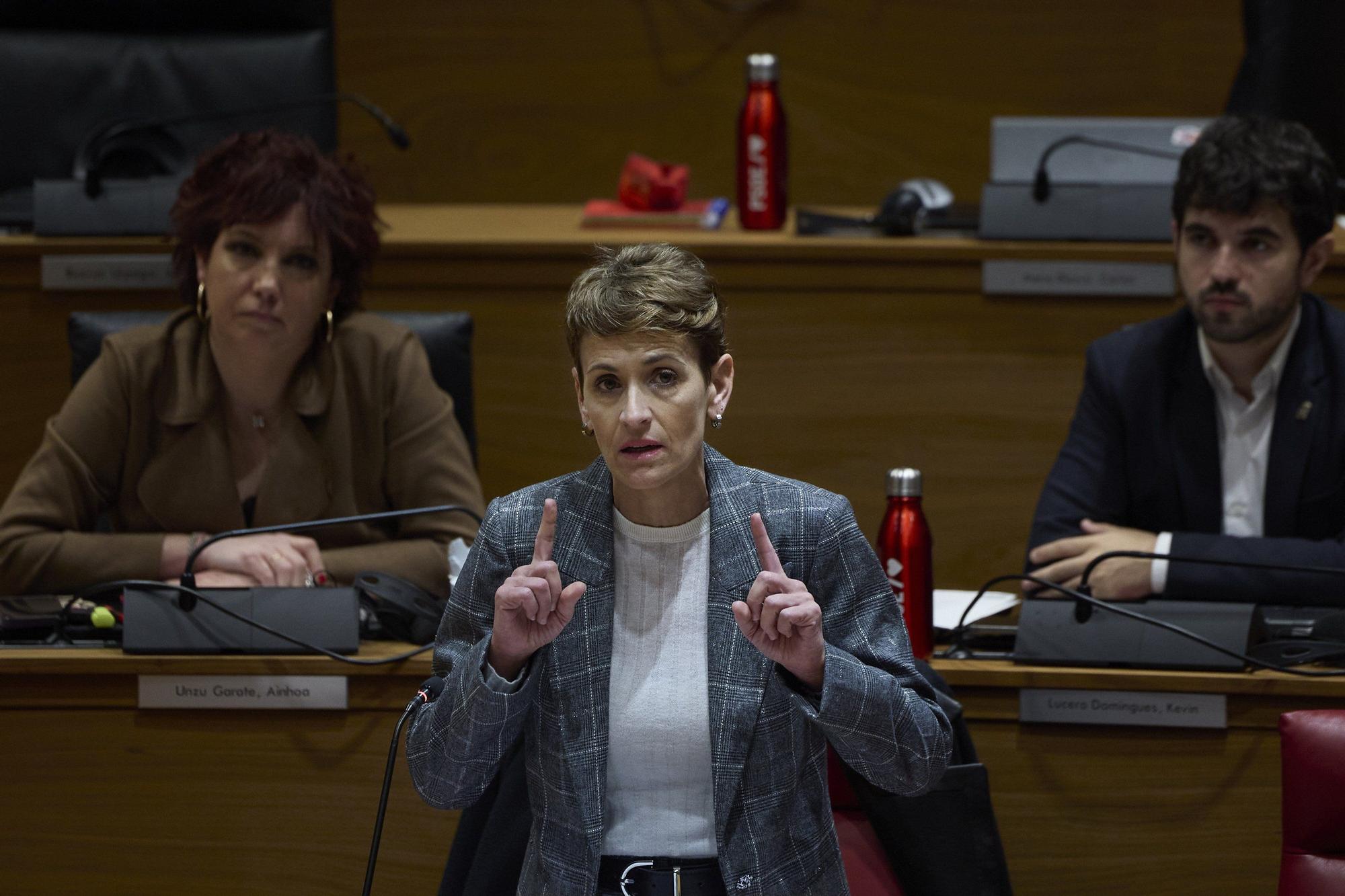 Fotos del pleno del Parlamento de Navarra del 27 de noviembre