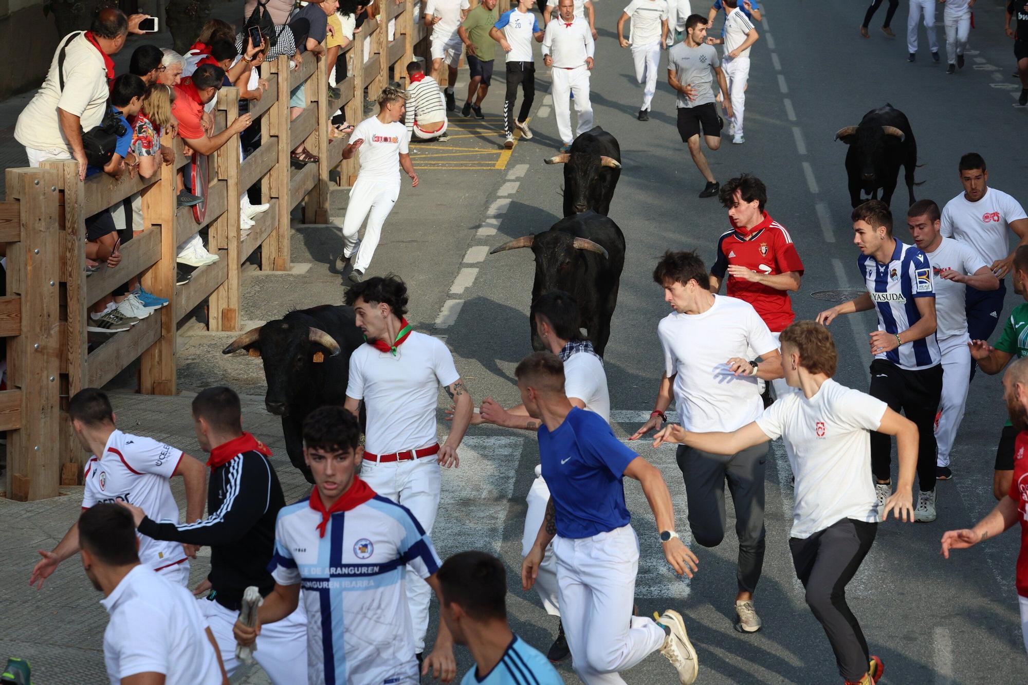 Fotos del cuarto encierro de fiestas de Tafalla 2025