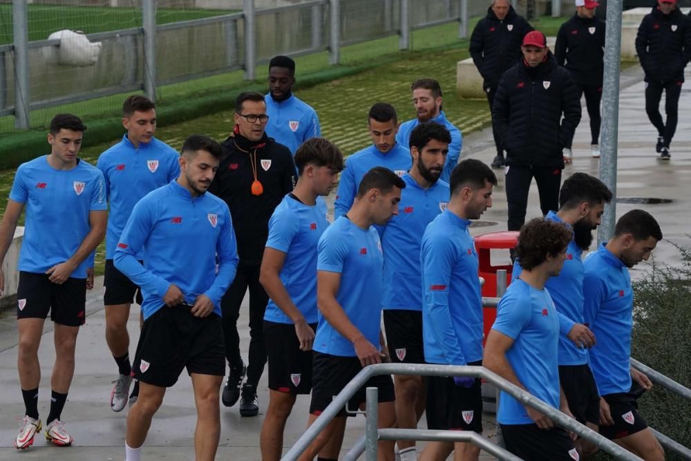 Entrenamiento del Athletic en Lezama.