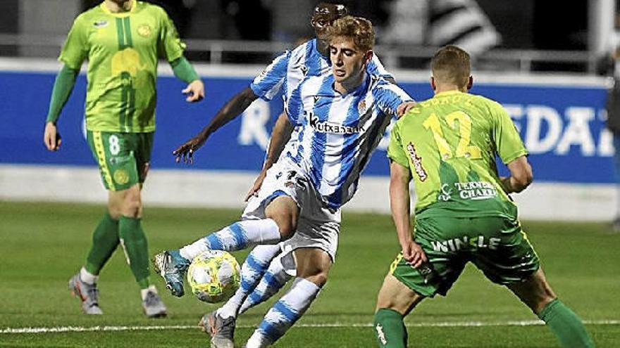 Robert Navarro tuvo en sus botas algunas de las mejores ocasiones de gol de la Real B frente al Unionistas.