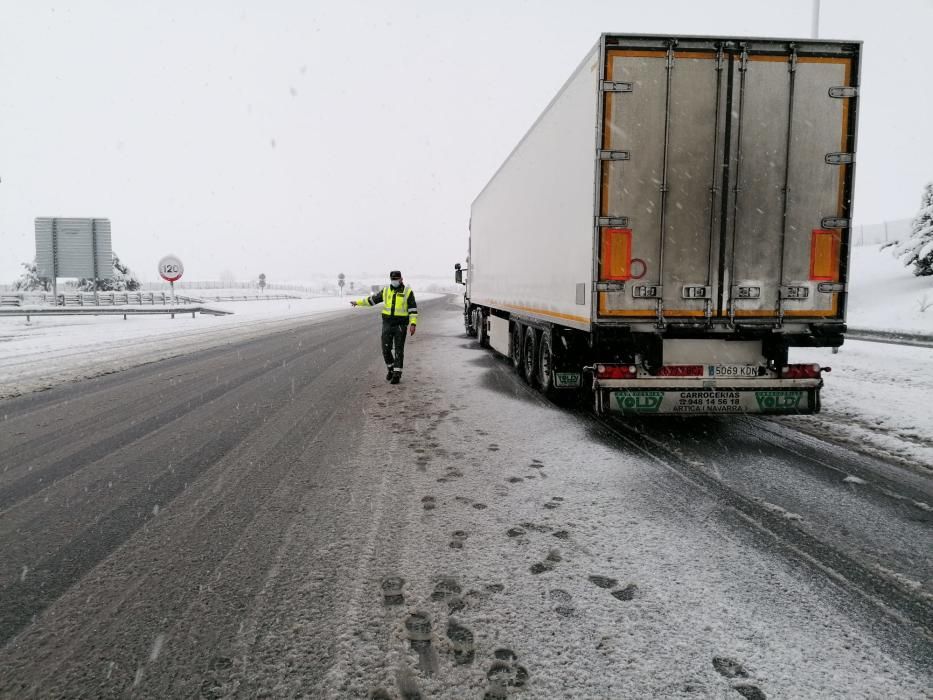 Nieve en Imárcoain.