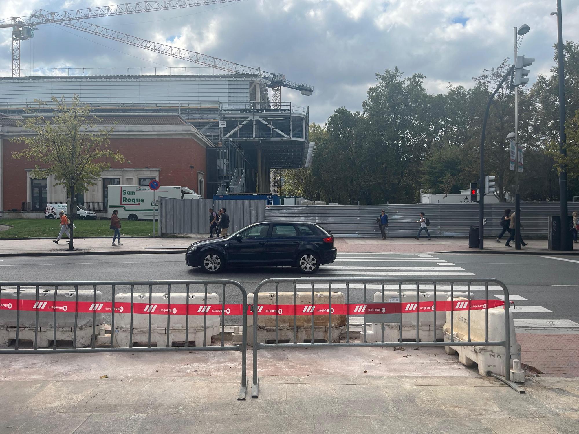 Obras en la Plaza Euskadi de Bilbao