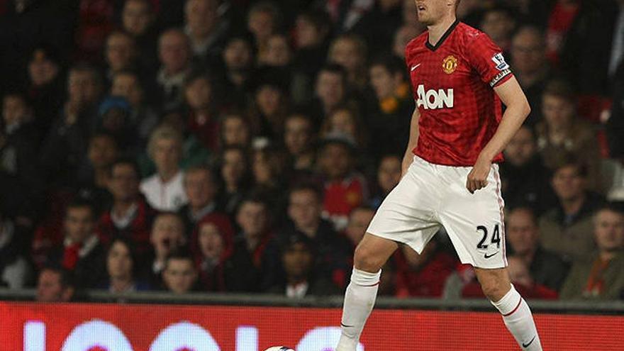 Darren Fletcher, durante un encuentro con su equipo, el Manchester United.