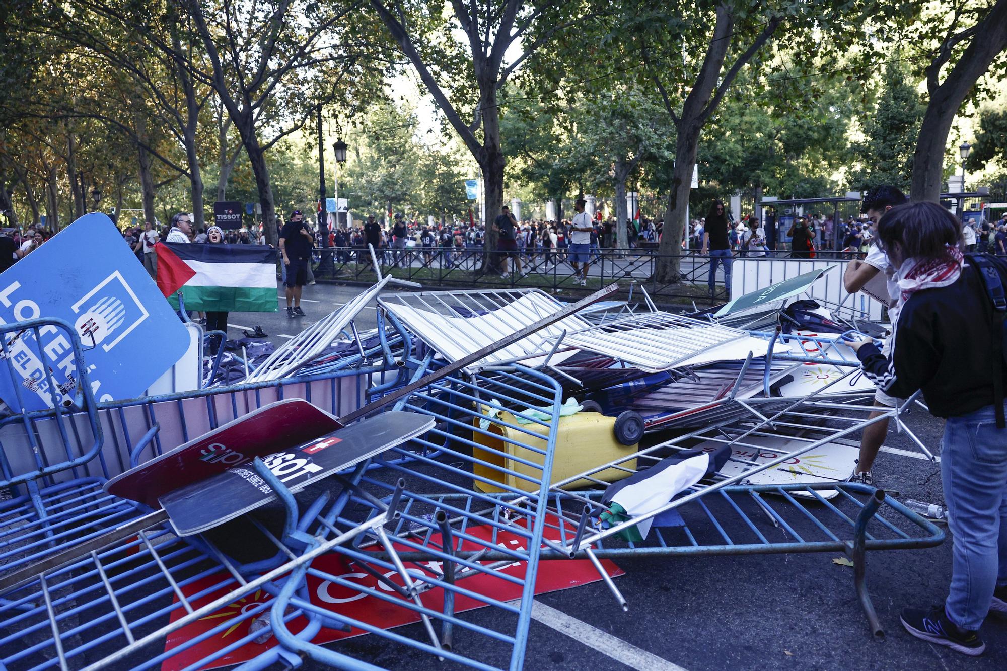 Cargas policiales en Madrid contra los manifestantes propalestina