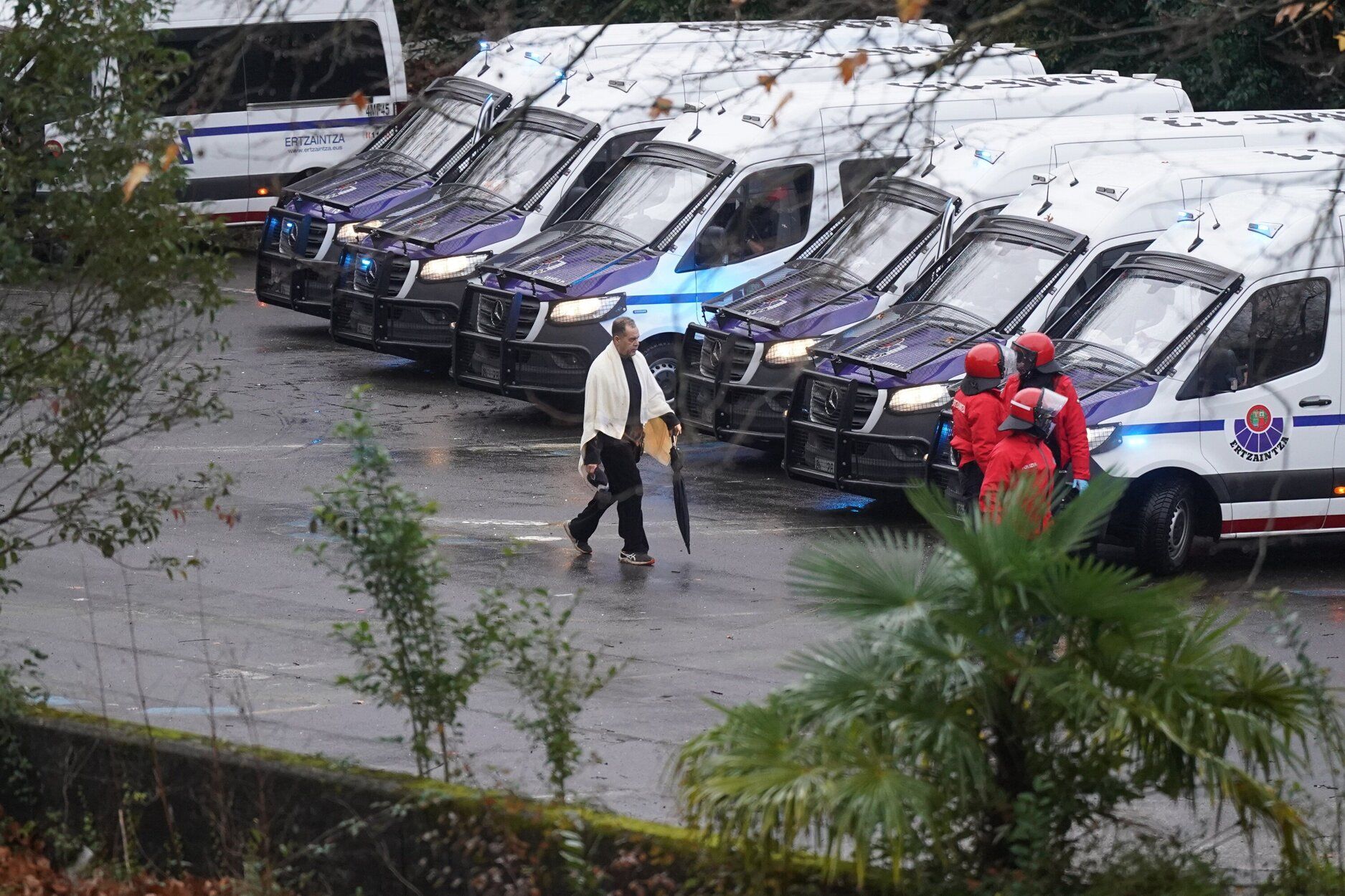 Desalojo del instituto de Martutene