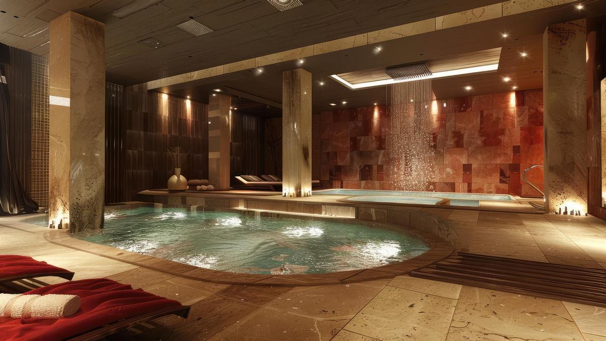 Piscinas en un spa.