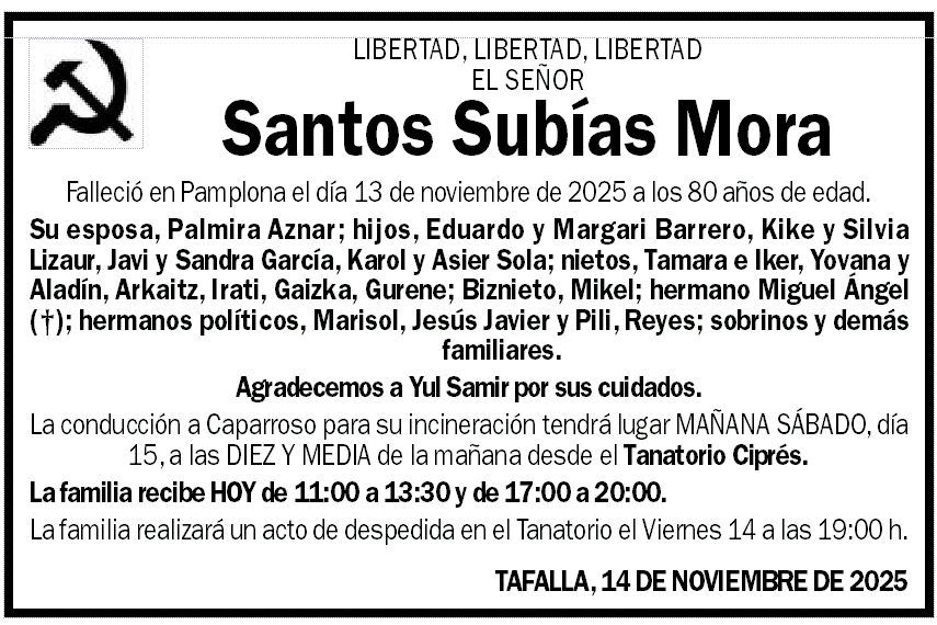Santos Subías Mora