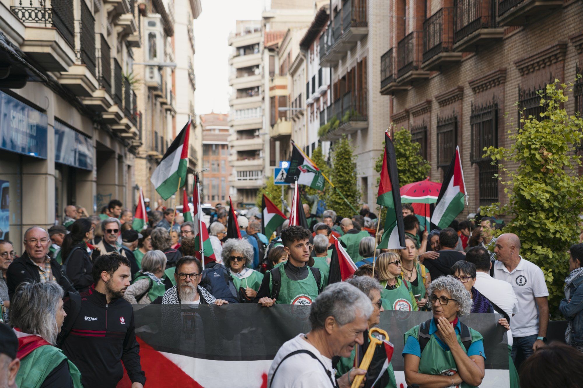 Fotos de la marcha pro Palestina 'Ibaitik Itsasora' en Tudela