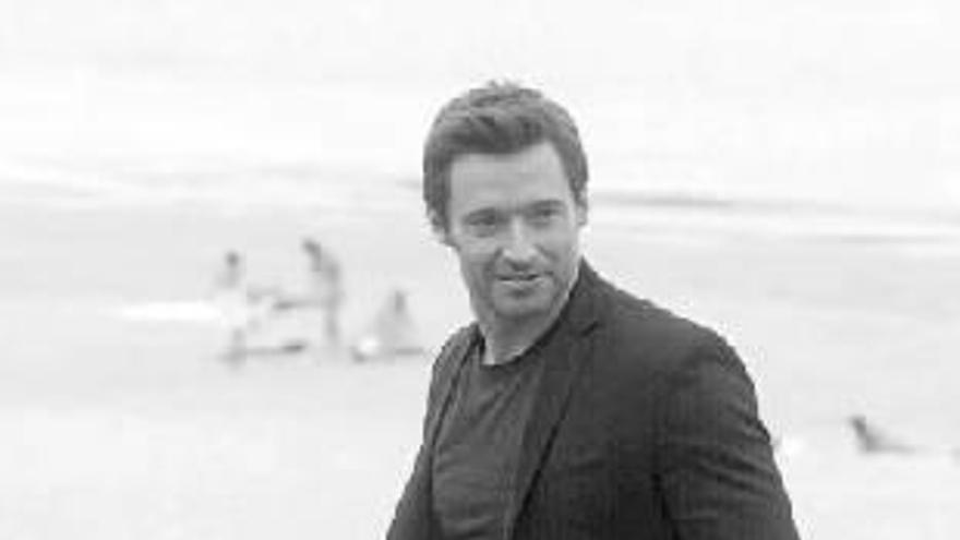 Hugh Jackman, en el momento protocolario del &#039;photocall&#039;, a primera hora de la tarde.