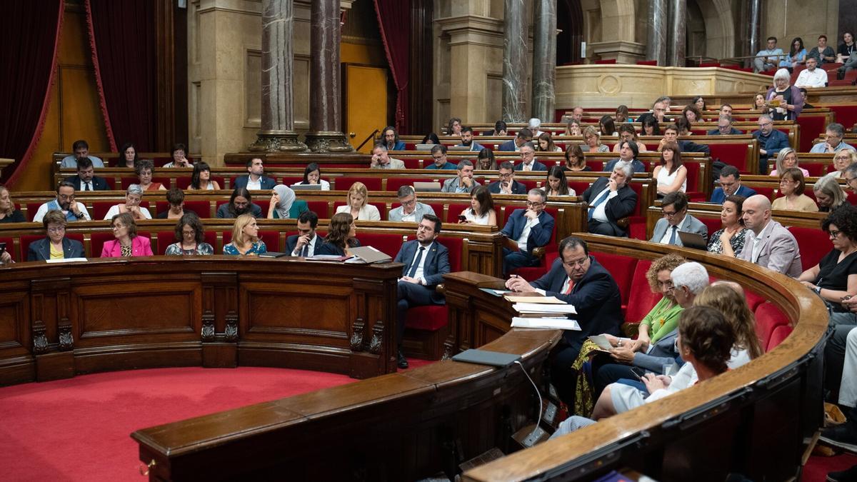 Imagen de archivo de un pleno del Parlament de Catalunya.