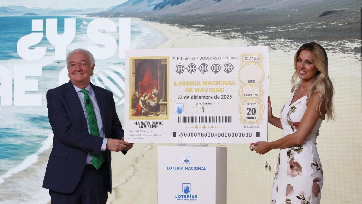 El diseño de los décimos de la Lotería de Navidad 2025.