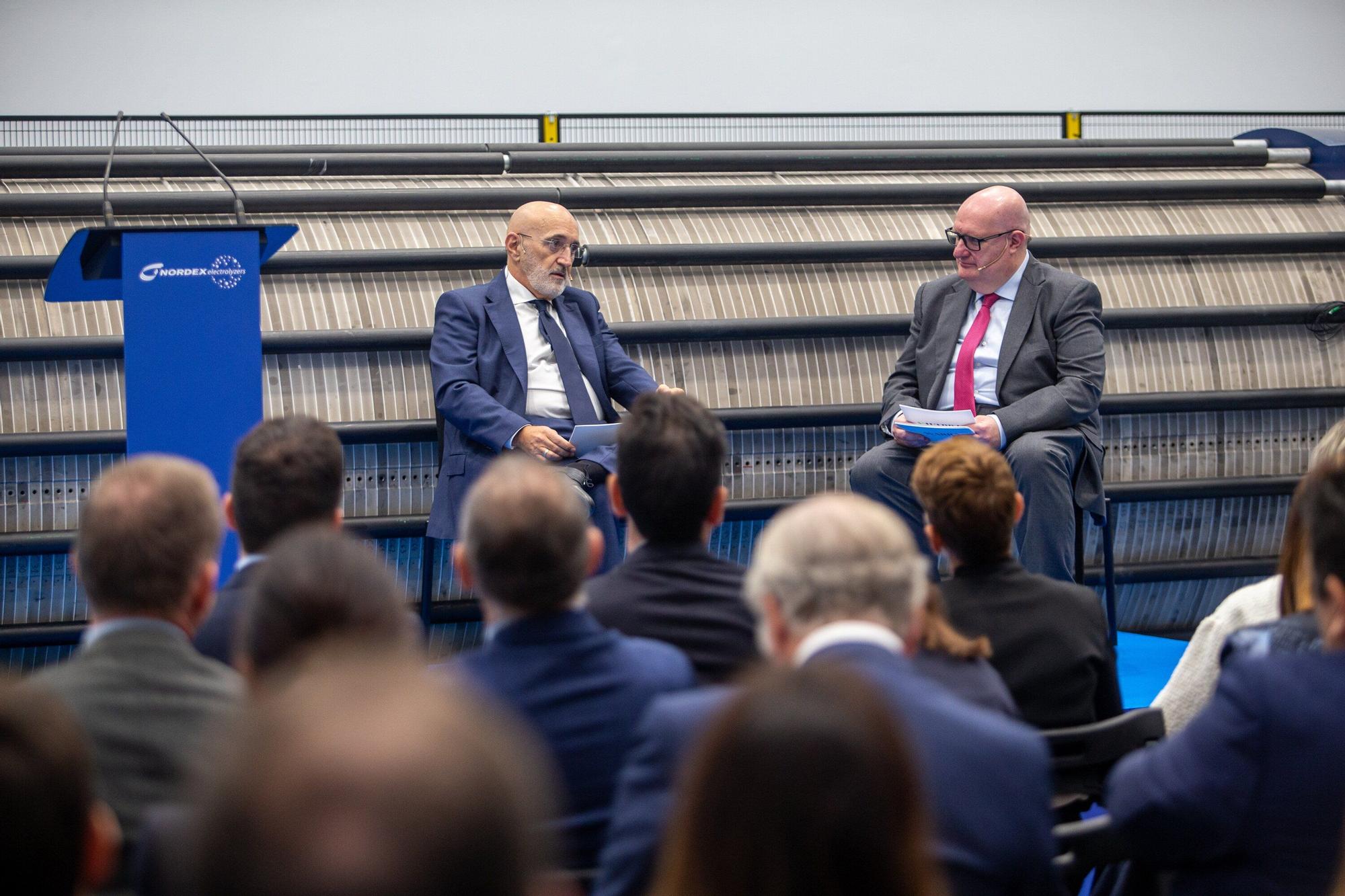 Acto de presentación del Electrolyzer NX2500, el nuevo electrolizador de la empresa Nordex en Lumbier