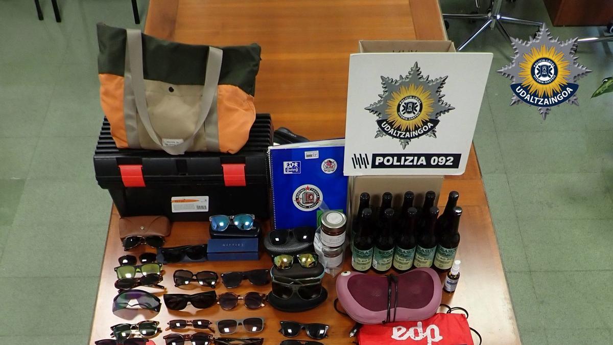 Objetos incautados por la Policía Local en el operativo