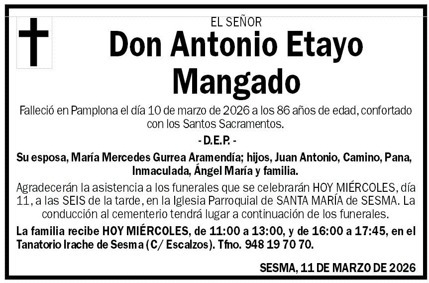 Antonio Etayo Mangado