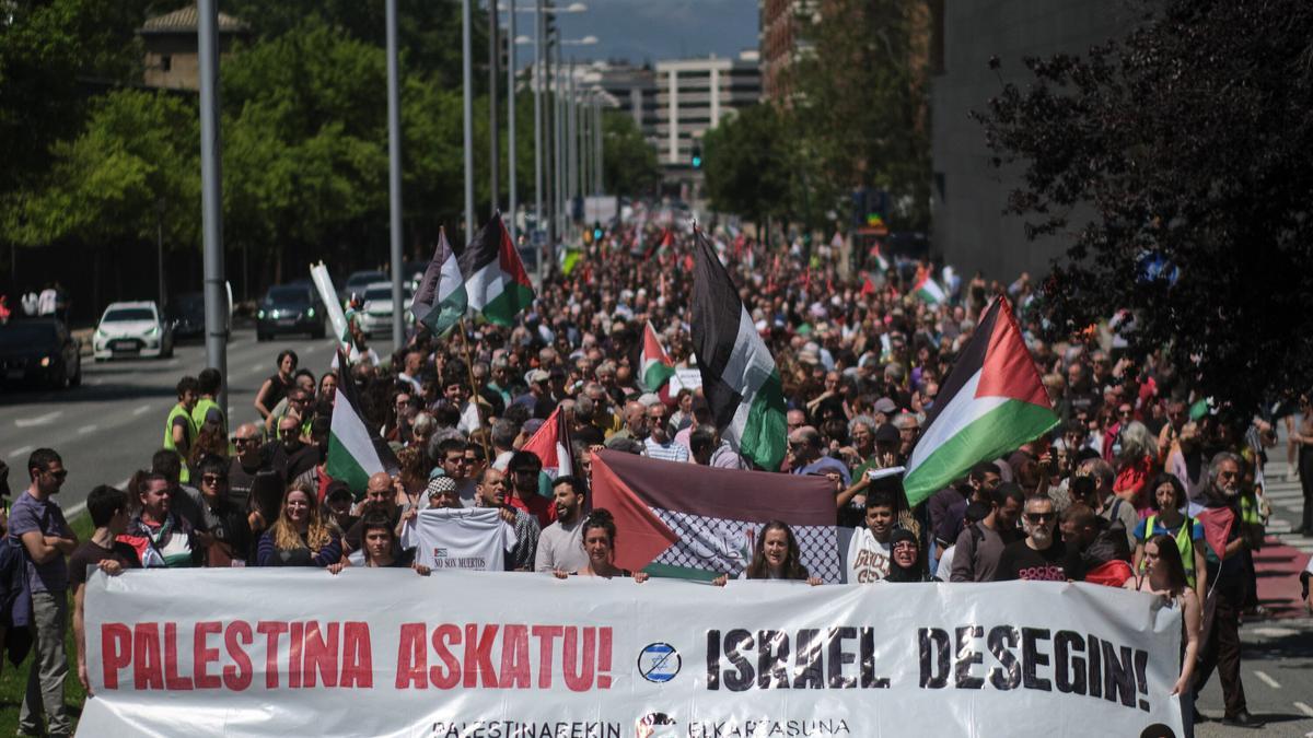 Manifestación del pasado mayo convocada por Palestinarekin Elkartasuna para pedir la disolución del Estado de Israel y la ruptura total de las relaciones.