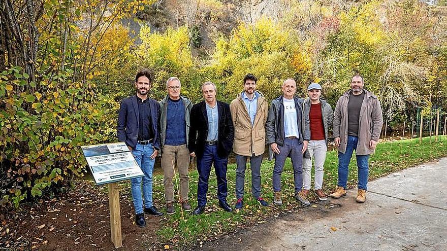 Obras de bioingeniería en el paseo fluvial en Olloki y Galar