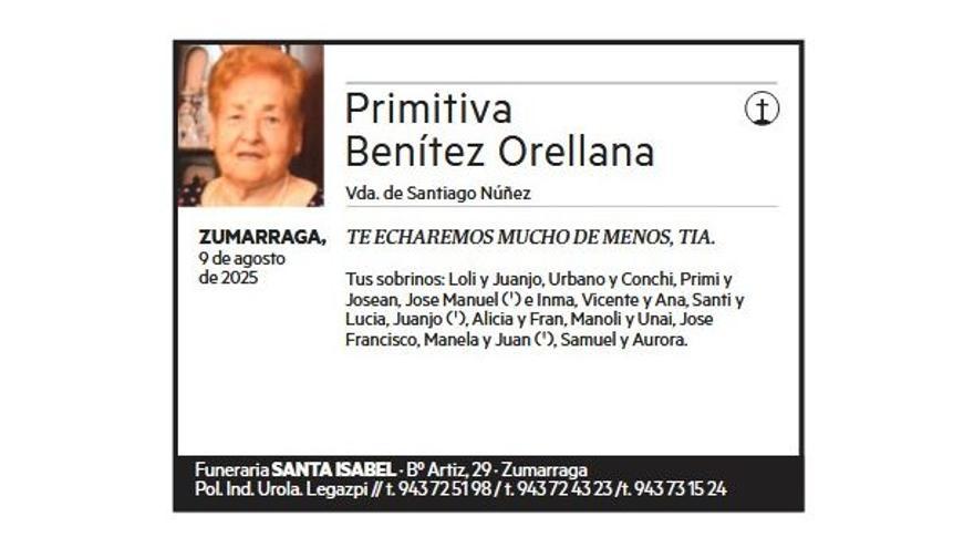 PRIMITIVA BENÍTEZ ORELLANA