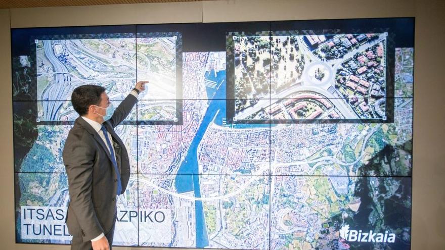 Imanol Pradales presentó ayer martes el diseño de los accesos.