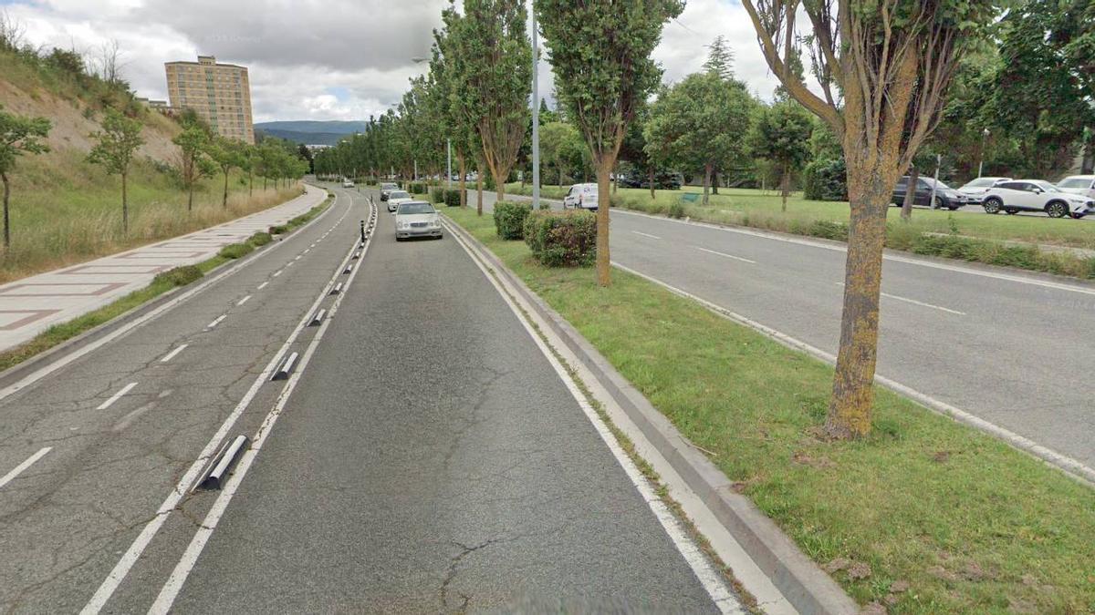 Vista de la calle Tajonar de Pamplona.