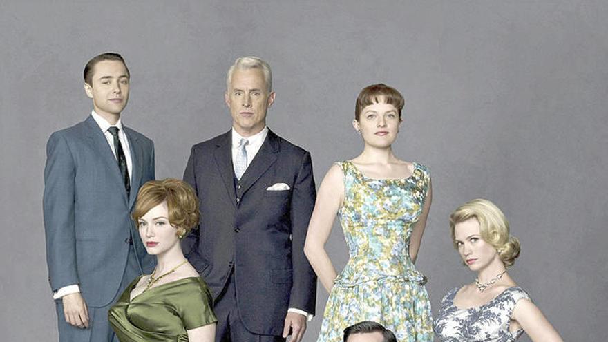 Los seis protagonistas de &#039;Mad men&#039;.