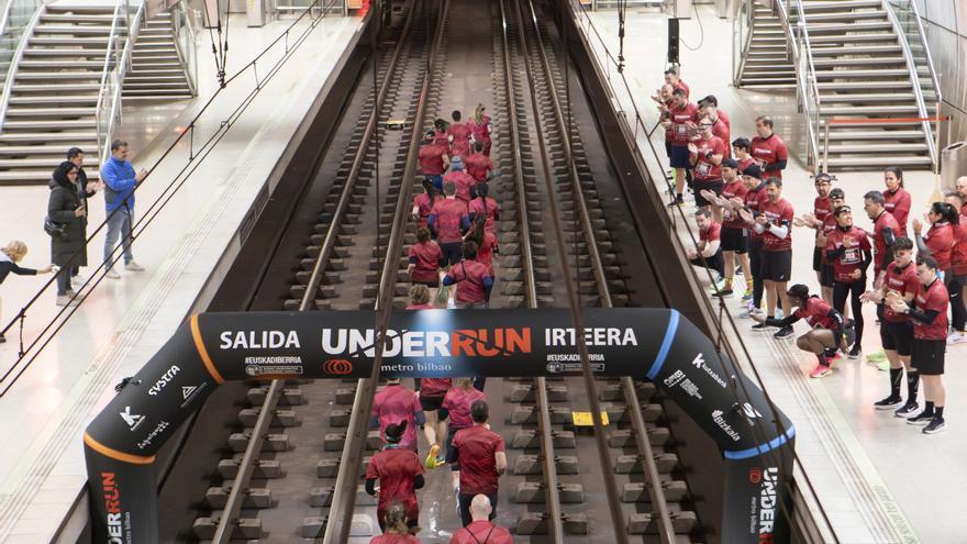 Las vías de Metro Bilbao se convierten en pista de atletismo para 210 afortunados