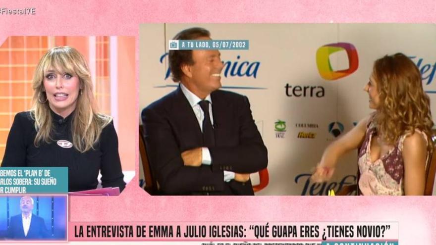 Emma García recuerda su desagradable entrevista a Julio Iglesias: "Me vaciló todo lo que quiso"