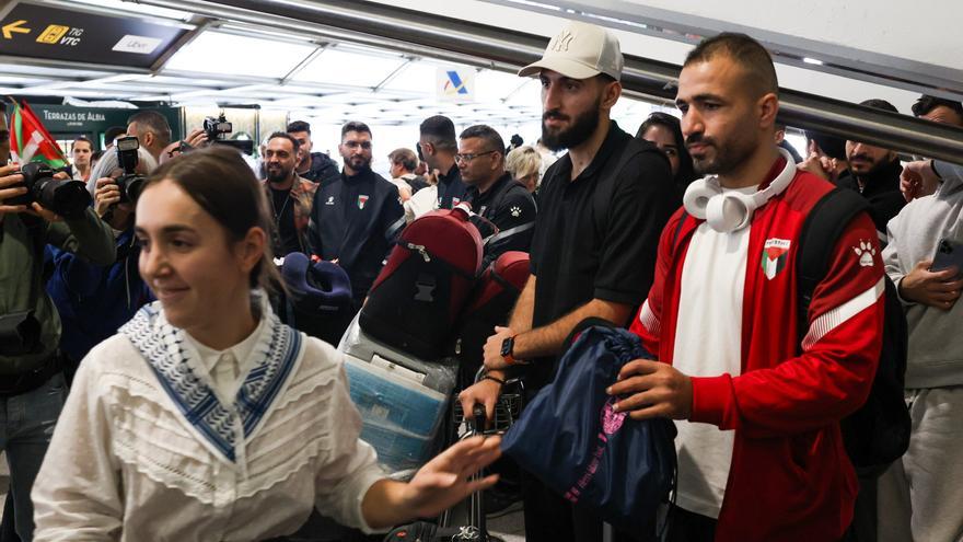 La selección de Palestina llega a Bilbao para el partido contra la Euskal Selekzioa