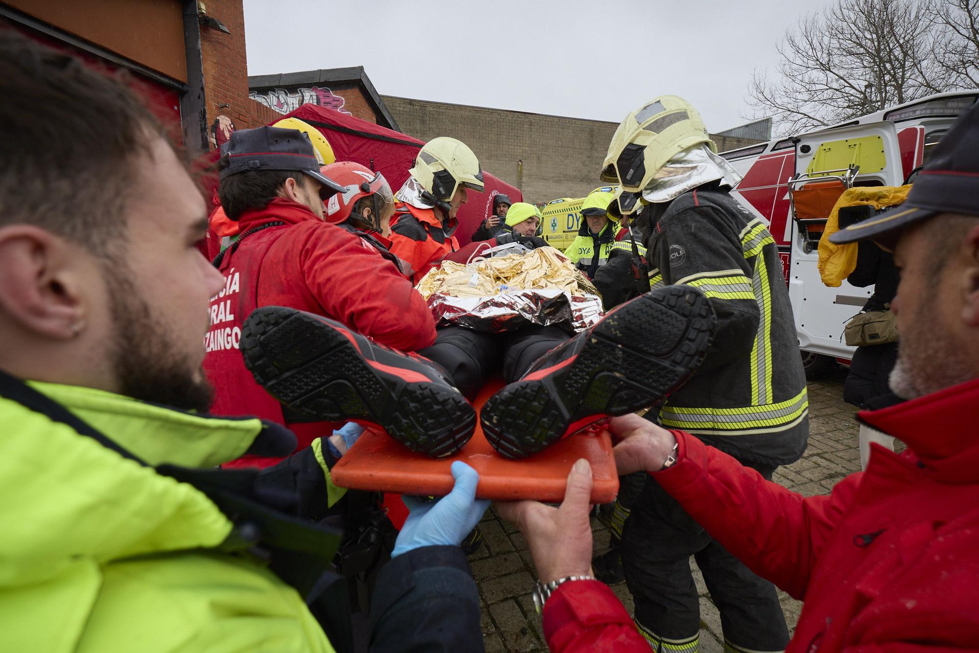 Simulacro de accidente aéreo en la Balsa de La Morea