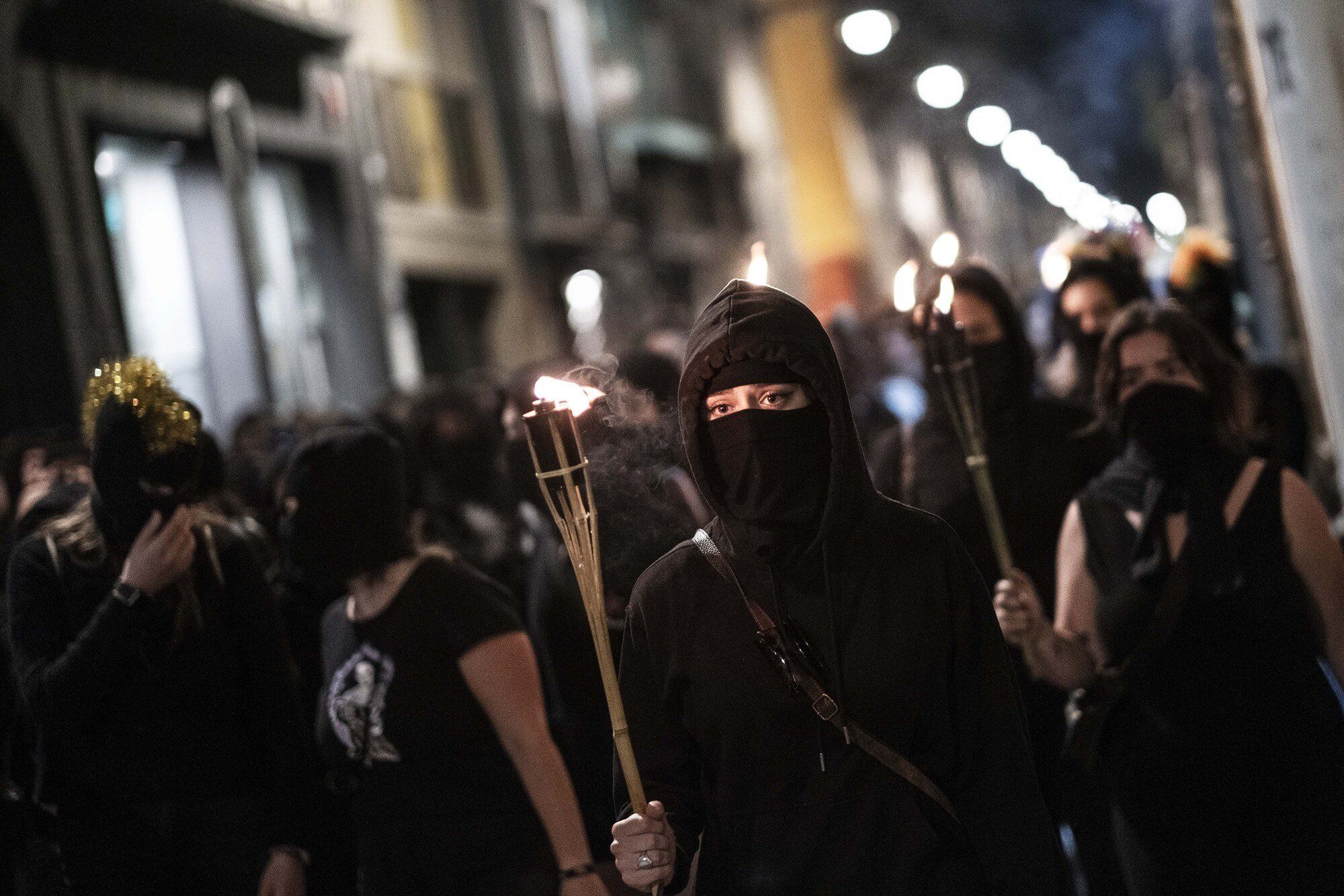 Manifestación nocturna en Pamplona contra las agresiones sexuales