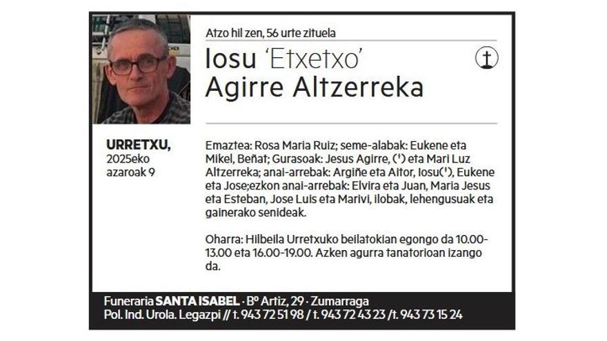 IOSU AGIRRE ALTZERREKA