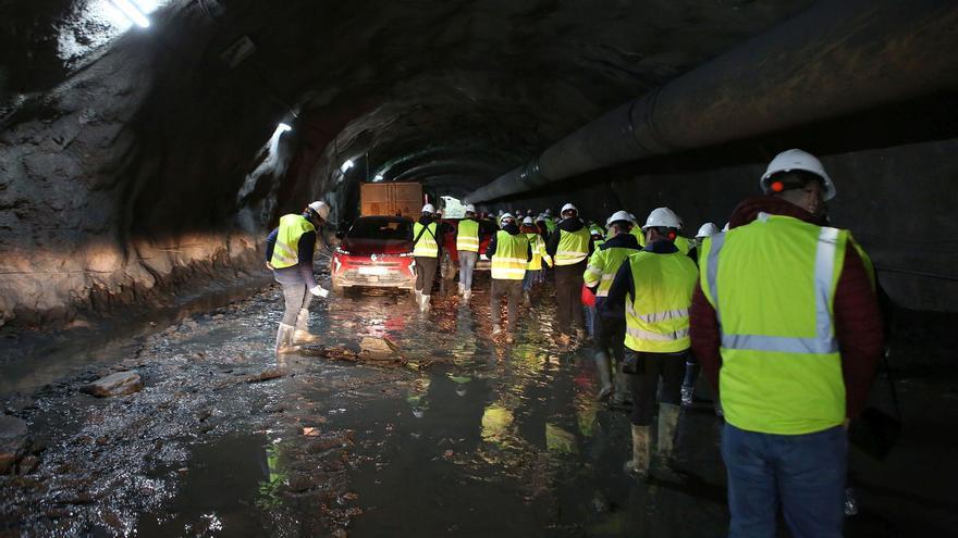 Fotos de la visita a las obras de los túneles de Belate