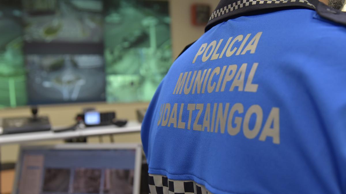 Un agente de Policía Municipal de Pamplona