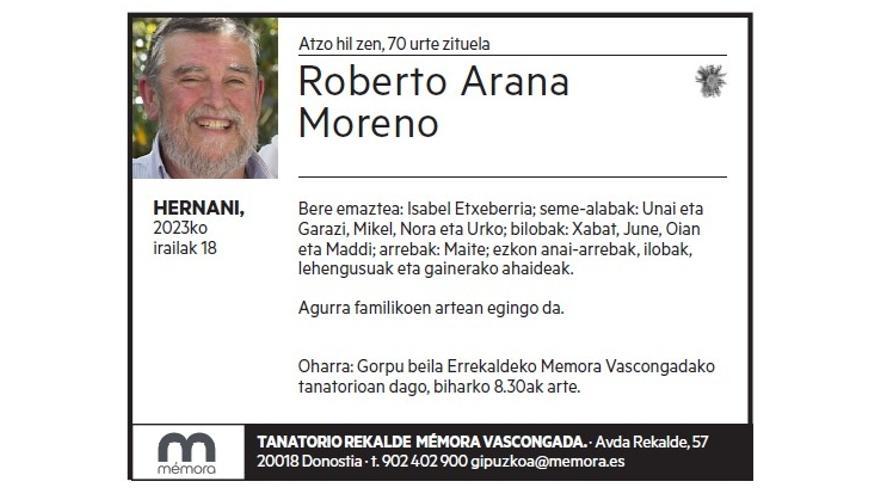 ROBERTO ARANA MORENO