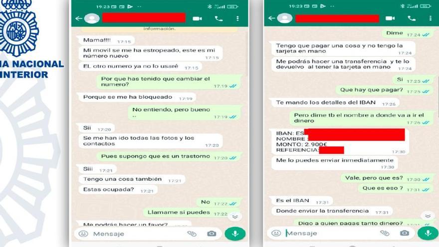 Ejemplo de conversación de la nueva estafa a mujeres por WhatsApp.
