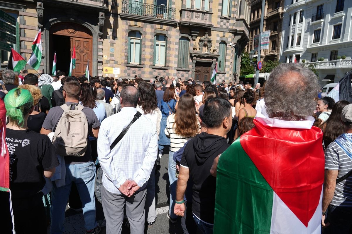 Manifestación en Bilbao en apoyo al pueblo palestino y a la flotilla