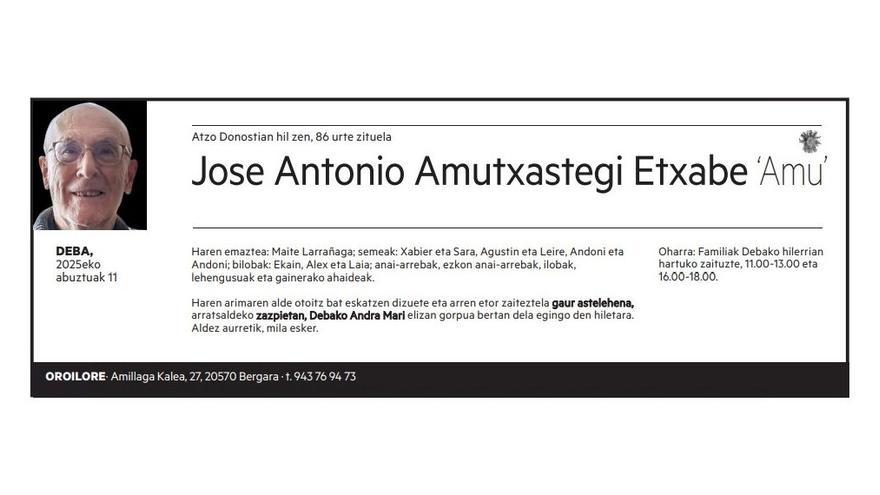 Jose Antonio Amutxastegi Etxabe