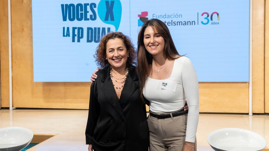 Una estudiante navarra del Centro Integrado Politécnico ETI de Tudela participa en el acto de cierre de &#039;Voces X la FP Dual&#039; en Madrid