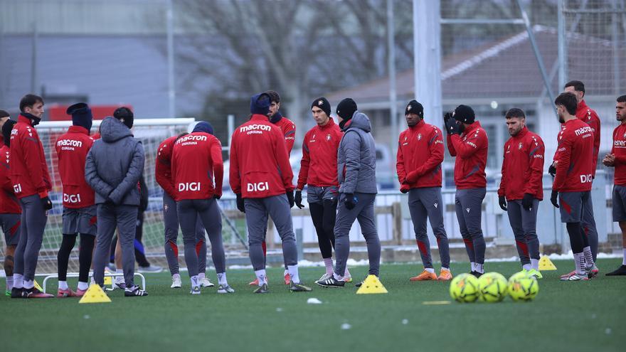 La nieve no para el trabajo de Osasuna