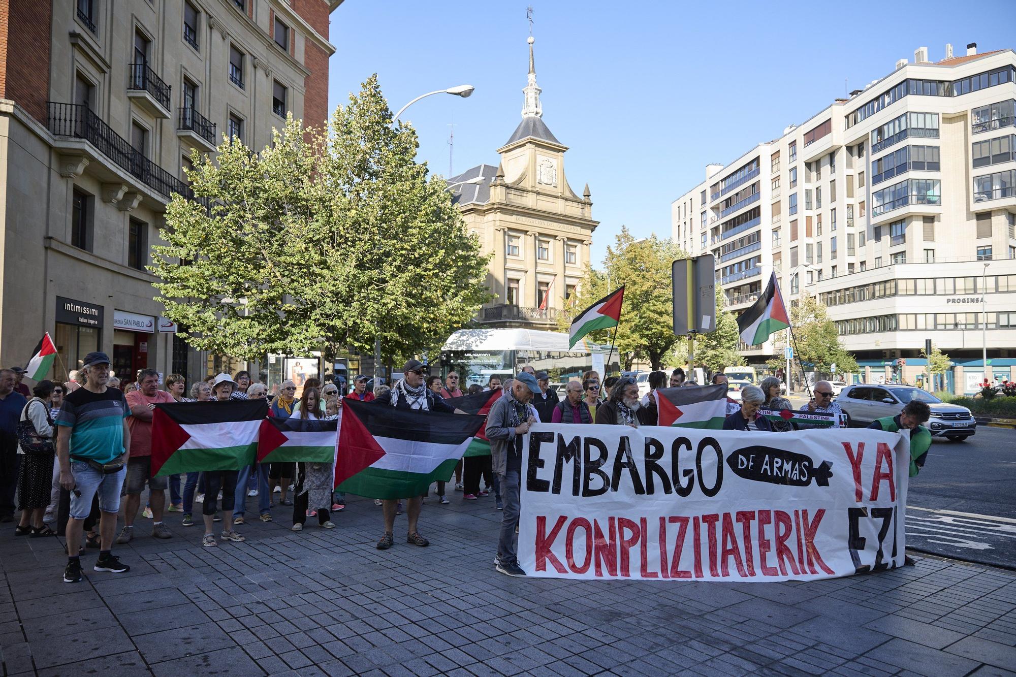 Una concentración reclama en Pamplona medidas "reales" contra Israel