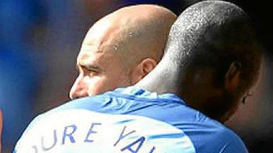 Yaya Touré y Guardiola.