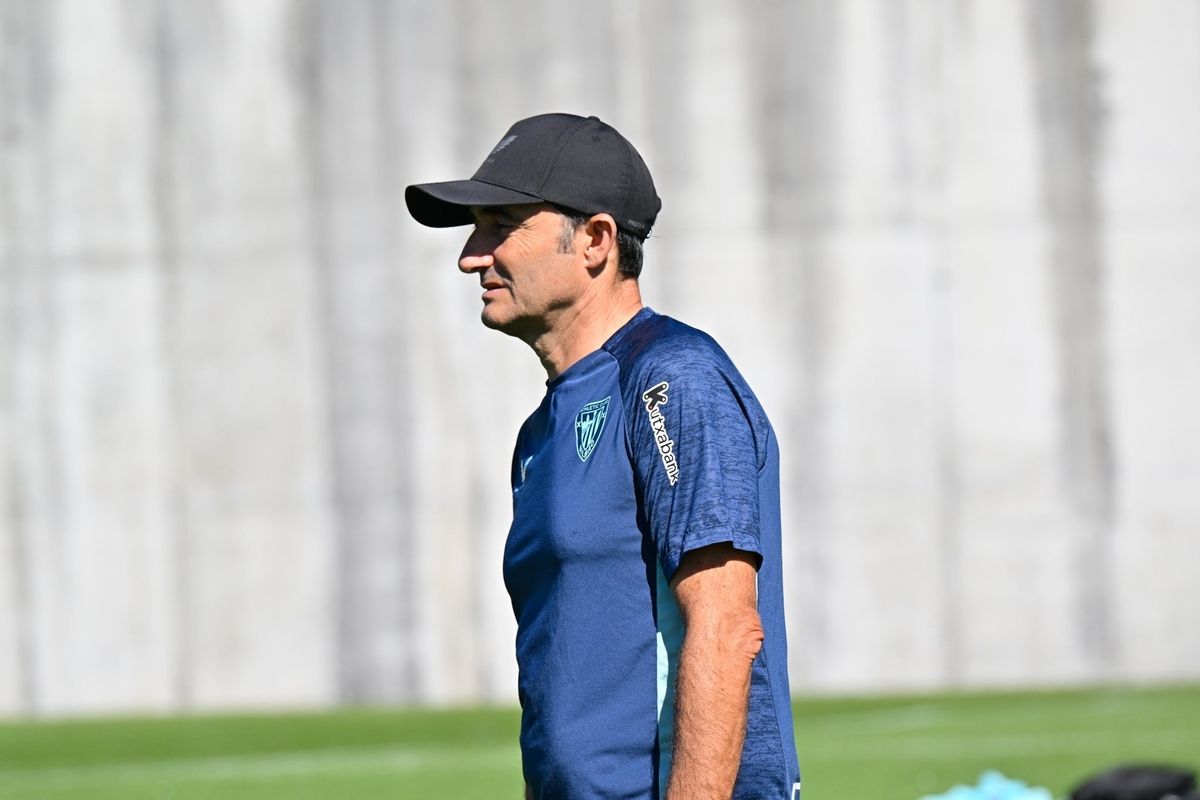Entrenamiento del Athletic tras el partido ante el Borussia