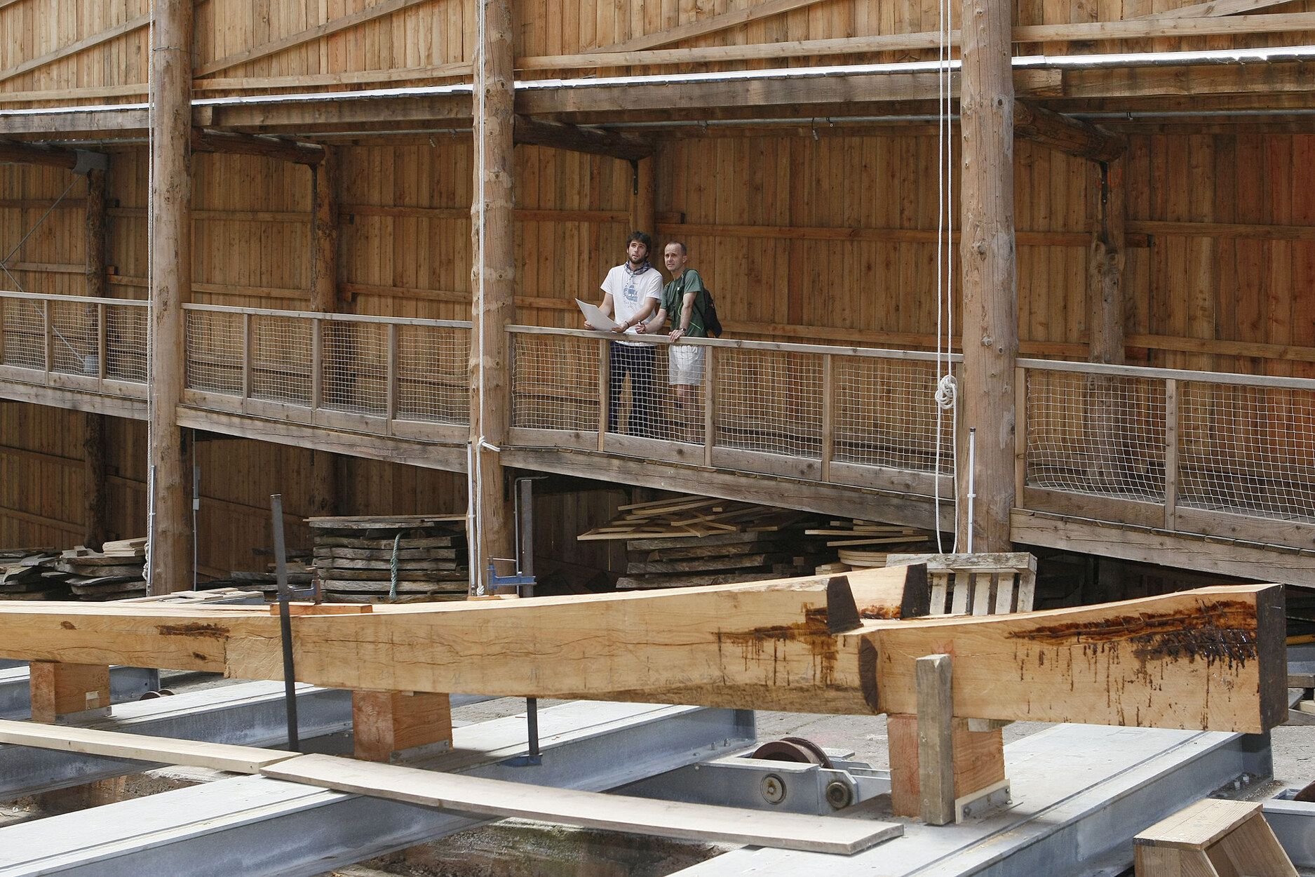 2014-7-17. La quilla de la Nao San Juan, en el comienzo de su construcción.
