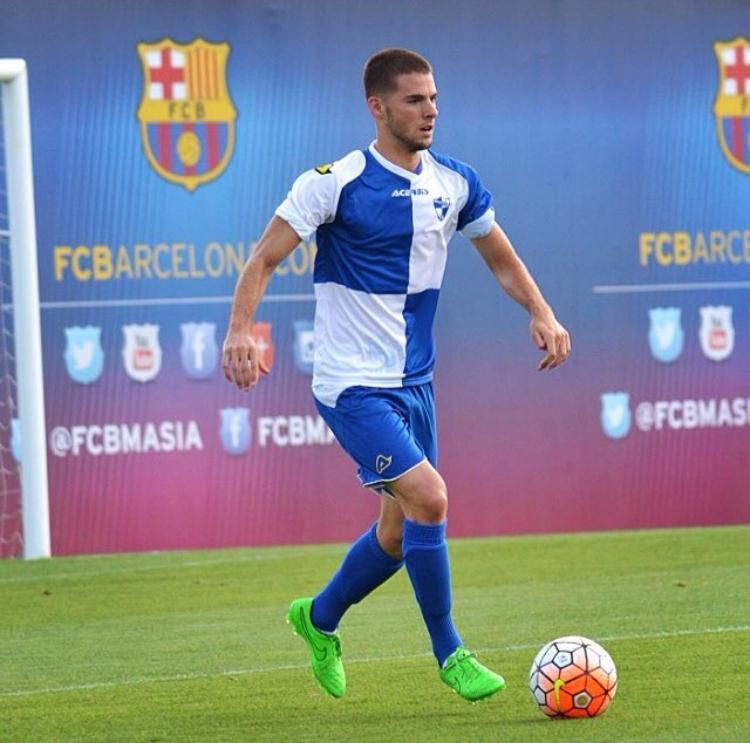 Pablo Díaz, durante su etapa en el Ebro, en las instalaciones del Barcelona.